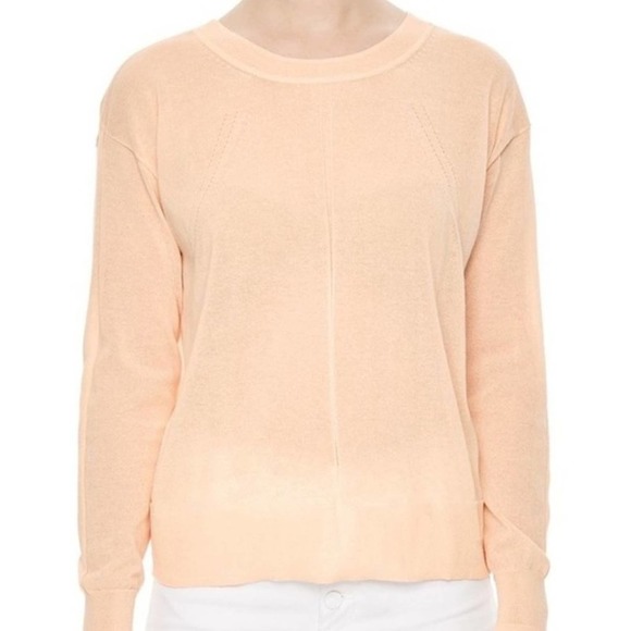 Sandro Ania Peach Color Cotton-Mix Lightweight Sweater Size 2, US Medium - Picture 1 of 14